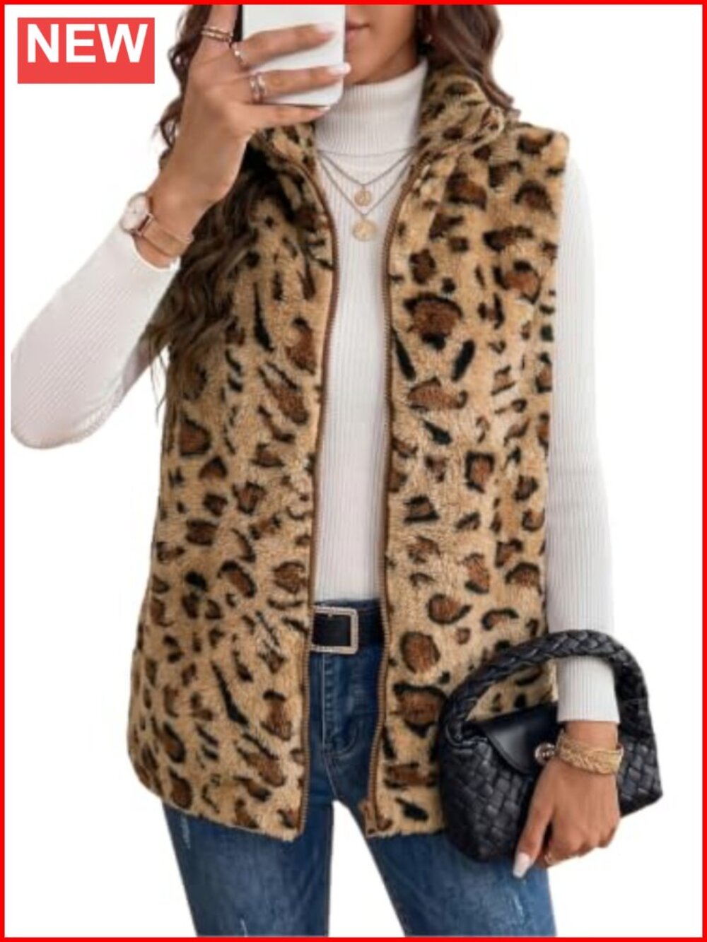 Quilted Faux Fur Lined Sleeveless Puffer Vest with Pockets